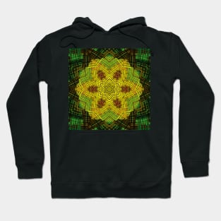 Weave Mandala Yellow Green and Orange Hoodie